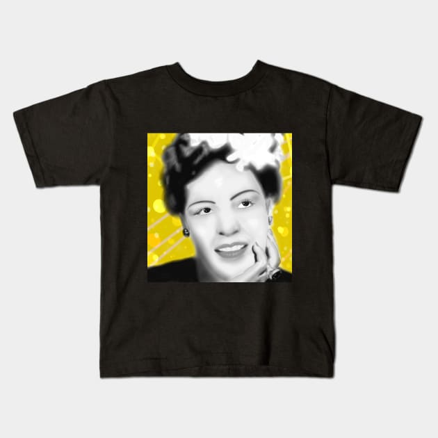 Miss Billie Holiday Kids T-Shirt by TheFroForce